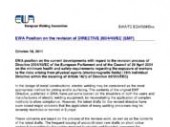 EWA position regarding the new EMF Directive revision October 2011