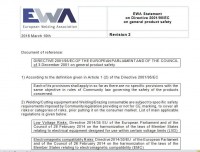 EWA Statement – Application of the Directive 2001/95/EC on safety of product – Revision 2