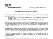 EWA position regarding the European Union Importer’s liability